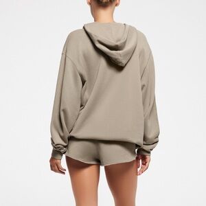 Skims oversized French terry cotton zip up hoodie